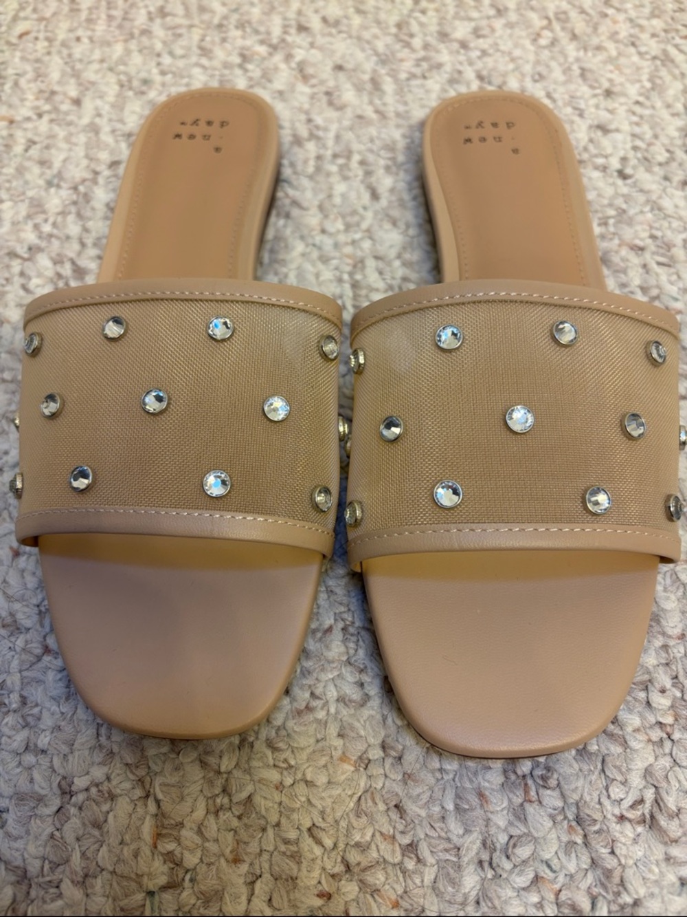 Target A New Day elain rhinestone mesh slide sandals - Picture 5 of 6